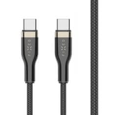 FIXED Rövid töltő- és adatkábel USB-C/USB-C csatlakozókkal és PD támogatással, 0,5 m, USB 2.0, 100W FIXDB-CC05-BK, fekete