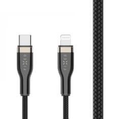 FIXED Rövid töltő- és adatkábel USB-C/Lightning csatlakozókkal és PD támogatással, 0,5 m, MFI FIXDB-CL05-BK, fekete