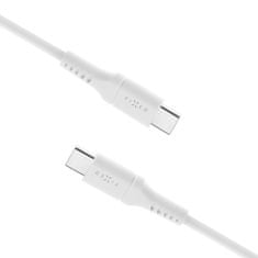FIXED Liquid silicone töltő- és adatkábel USB-C/USB-C csatlakozókkal és PD támogatással, 1,2m, USB 2.0, 60W FIXDLS-CC12-WH, fehér