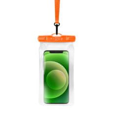 FIXED Float vízálló úszó mobiltelefon védőtok minőségi zárrendszerrel és IPX8 tanúsítvánnyal FIXFLT-OR, narancssárga