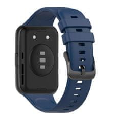 FIXED Silicone Strap szilikon óraszíj Huawei Watch FIT2 számára FIXSSTB-1055-BL, kék
