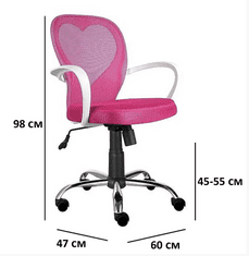 Signal Irodai szék DAISY rózsaszín