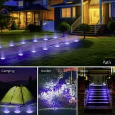 HOME & MARKER® Kültéri napelemes lámpa, LED lámpa kert- és terasz világításhoz (3 darab), ezüst-fekete kültéri lámpa, 2W-os napelemes lámpa | LUMIGARD