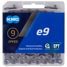 KMC E9 EPT ezüst 136 láncszemű lánc e-kerékpárhoz