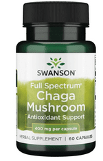 Swanson Chaga gomba (Chaga gyógygomba), 400 mg, 60 kapszula