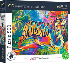Trefl Puzzle UFT Color Splash: Találkozás a tigrissel 500 db