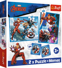 Trefl 3in1 Avengers: Heroes in Action (2x puzzle + memóriajáték)