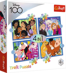 Trefl Puzzle Disney 100 éves: Disney's Happy World 4in1 (35,48,54,70 darab)