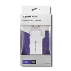 Qoltec GaN FAST 65W töltő | 5-20V | 2,25-3,25A | USB | USB C típusú PD