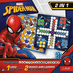 Trefl 2v1 játékkészlet Man, Don't Be Angry, Snakes and Ladders Spider-Man