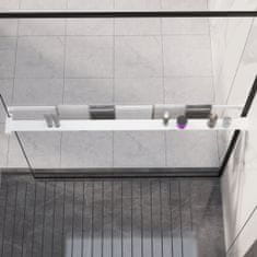 Greatstore fehér alumínium zuhanypolc walk-in zuhanyfalhoz 115 cm