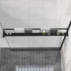 Vidaxl fekete alumínium zuhanypolc walk-in zuhanyfalhoz 100 cm 153617