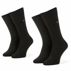 Tommy Hilfiger 2 PACK - férfi zokni 371111-200 BLACK (Méret 43-46)