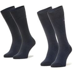 Tommy Hilfiger 2 PACK - férfi zokni 100001496-054 TOMMY BLUE (Méret 39-42)