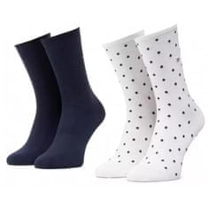 Tommy Hilfiger 2 PACK - női zokni 100001493-002 OFF WHITE (Méret 35-38)
