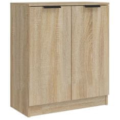 shumee 2 db sonoma-tölgyszínű szerelt fa tálalóasztal 60 x 30 x 70 cm