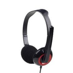 Gembird MHS-002 - fejhallgató mikrofonnal, frekvencia 20 - 20000 Hz, érzékenység 105 dB, impedancia 32 Ohm, 3,5 mm-es csatlakozó, fekete színű