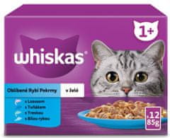 Whiskas kedvenc halételek tasakos eledel zselében felnőtt macskáknak, 48x 85g