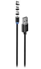 ColorWay töltőkábel 3in1 Lightning+MicroUSB+USB-C/ Mágneses/ 2.4A/ Nylon/ 1m