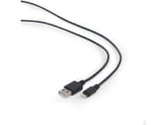 Gembird CABLEXPERT USB 2.0 Lightning kábel (IP5 és magasabb) töltő és szinkronizáló kábel, 2m, fekete