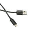 C-Tech USB 2.0 Lightning kábel (IP5 és magasabb) töltő- és szinkronizáló kábel, 2m, fekete