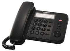 PANASONIC KX-TS520FXB - egyvonalas telefon, fekete színben