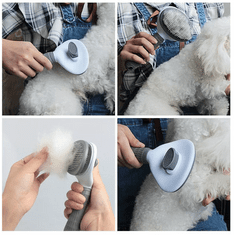 HARLEY® Innovatív kisállatkefe, kutya kefe és macska kefe egyben, ergonomikus szőrkefe szőreltávolító funkcióval | PETBRUSHY