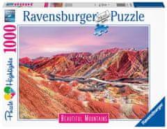 Ravensburger Puzzle Lélegzetelállító hegyek: Szivárvány-hegység, Kína, 1000 darab