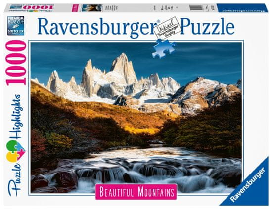 Ravensburger Puzzle Lélegzetelállító hegyek: Mount Fitz Roy, Patagónia, 1000 darab