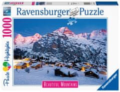Ravensburger Puzzle Lélegzetelállító hegyek: Berni Felvidék, Murren Svájcban 1000 darab