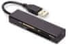 Ednet USB kártyaolvasó 2.0, 4 portok, Támogatja MS, SD, T-Flash, CF formátumok fekete