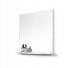 DOMTECH Fürdőszoba tükör LED fali lámpával, Fürdőszoba fali tükör polccal.