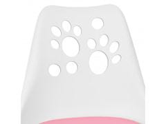 ShopJK Irodai szék - grover - fehér - rózsaszínű