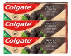 Colgate Naturals Charcoal & Mint fehérítő fogkrém, tripack, 3x75 ml