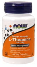 NOW Foods L-Theanine inozitollal, kettős erősségű, 200 mg, 60 zöldség kapszula