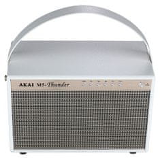Akai M5-THUNDER Fehér, hordozható hangszóró, FM, BT, M5-THUNDER Fehér, hordozható hangszóró, FM, BT
