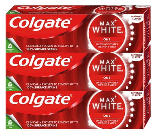 Colgate Max White One, 3 x 75 ml