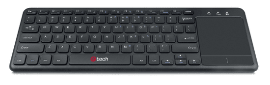 C-Tech billentyűzet WLTK-01, vezeték nélküli billentyűzet touchpaddel, fekete, USB
