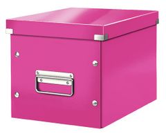 LEITZ Click&Store szögletes doboz, M méret (A5), rózsaszínű