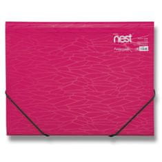 Háromlapos FolderMate Nest Fészek A4, rózsaszín