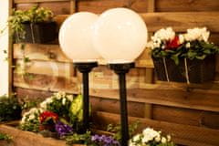 Volteno Napelemes kerti lámpa LED földbe szúrható GOLYÓ 20cm 6500K Hideg fehér
