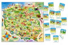 Castorland Puzzle Lengyelország oktatási térképe 100 db + 28 oktatódarab