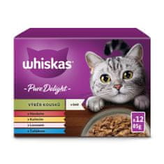 Whiskas Pure Delight darabos nedvestáp zselében felnőtt macskáknak, 48 x 85 g