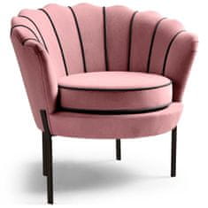 Halmar Angelo fotel - rózsaszín / fekete