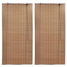 shumee 2 db barna bambusz redőny 100 x 160 cm
