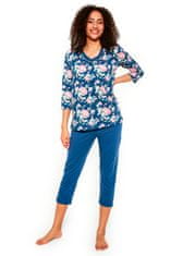 Cornette Női pizsama 481/ 289 Karen + Nőin zokni Gatta Calzino Strech, jeans, XL
