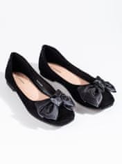 Amiatex Női balerina cipő 92951 + Nőin zokni Gatta Calzino Strech, fekete, 38