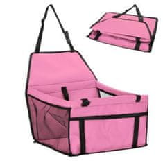 Mormark Állatbiztonsági autósülés (max 15 kg-os kutyák számára), 40 * 30 * 25 cm, Rózsaszín - PETLIFE