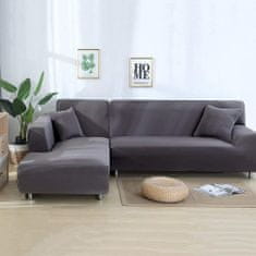 VivoVita Stretch&Sit Sofa – Rugalmas kanapéhuzat - SAROKKANAPÉ (2x kétszemélyes), szürke