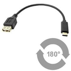 PremiumCord adapter USB-C (M) - USB 3.0 A (F), 0,2 m